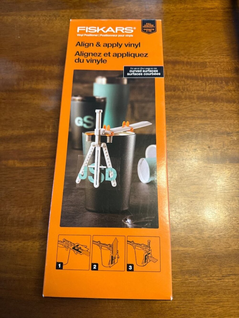Fiskars Vinyl Positioner For Curved Surfaces Align & Apply Vinyl Tool Straight A - Picture 2 of 3